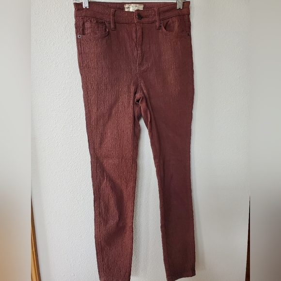 Free People Bohemian Textured Stretch Jeans. Womens size 28 - Picture 1 of 4